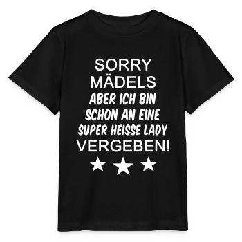 Sorry Mädels vergeben - Stanley/Stella Kinder T-Shirt MINI CREATOR  - Schwarz - Vorne - Mikhail (115cm)
