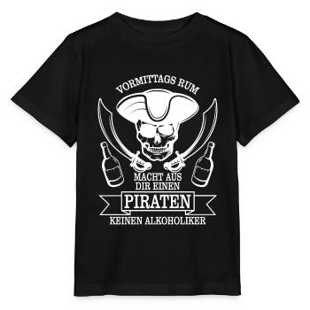 Piraten Totenkopf Geschenk Party Spruch - Stanley/Stella Kinder T-Shirt MINI CREATOR  - Schwarz - Vorne - Mikhail (115cm)