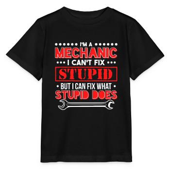 Mechaniker Liebe - Ich bin Mechaniker - Stanley/Stella Kinder T-Shirt MINI CREATOR  - Schwarz - Vorne - Mikhail (115cm)