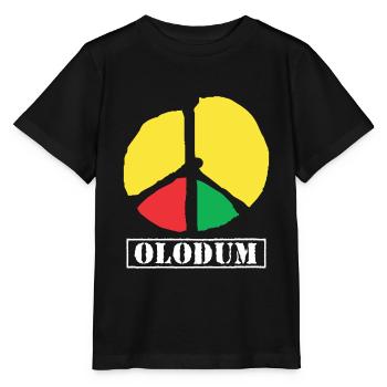 Olodum Friedenszeichen Brasilianischer Karneval - Stanley/Stella Kinder T-Shirt MINI CREATOR  - Schwarz - Vorne - Mikhail (115cm)