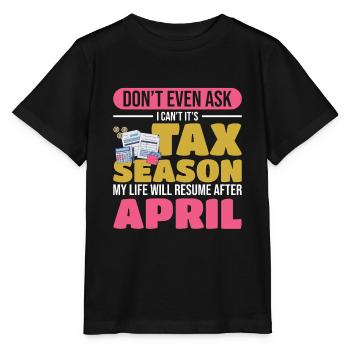| de la saison des impôts Taxes Saison des impôts - T-shirt bio MINI CREATOR Stanley/Stella Enfant - noir - Devant - Mikhail (115cm)