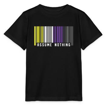 | non binaire Indicateur de code-barres Pride non binaire - T-shirt bio MINI CREATOR Stanley/Stella Enfant - noir - Devant - Mikhail (115cm)