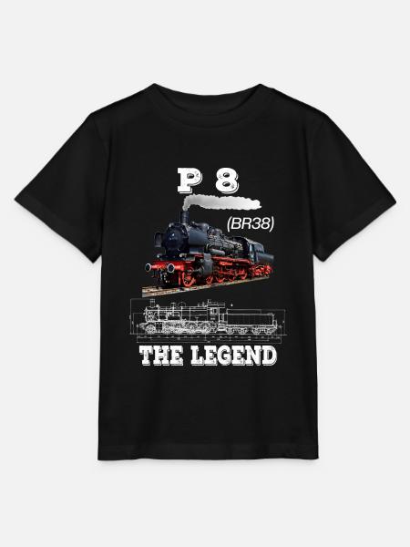 Dampflok Dampflokomotive P8 die Legende - Stanley/Stella Kinder T-Shirt MINI CREATOR - Schwarz