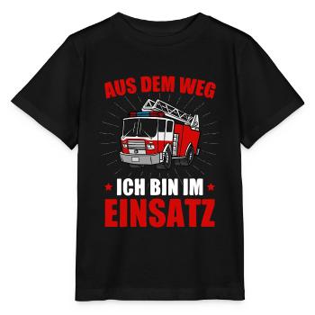 Feuerwehr Kindergartenkind Aus dem Weg - Stanley/Stella Kinder T-Shirt MINI CREATOR  - Schwarz - Vorne - Mikhail (115cm)