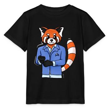Red Panda Tuxedo - Stanley/Stella MINI CREATOR Kids’ T-Shirt - black - Front - Mikhail (115cm)