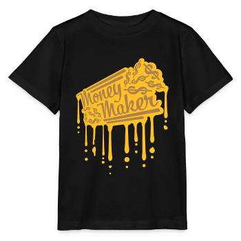 Tropfen Money Maker Selfmade - Stanley/Stella Kinder T-Shirt MINI CREATOR  - Schwarz - Vorne - Mikhail (115cm)