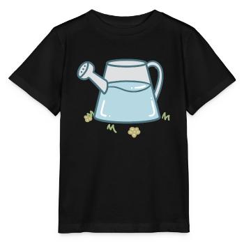 Sweet watering can - Stanley/Stella MINI CREATOR Kids’ T-Shirt - black - Front - Mikhail (115cm)