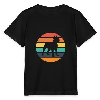 Retro pit bull design - Stanley/Stella MINI CREATOR Kids’ T-Shirt - black - Front - Mikhail (115cm)