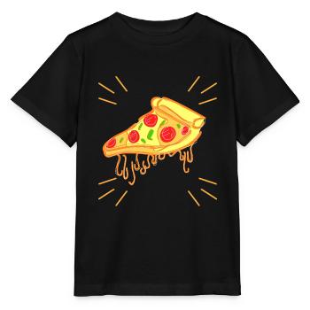 Pizza - Stanley/Stella Kinder T-Shirt MINI CREATOR  - Schwarz - Vorne - Mikhail (115cm)