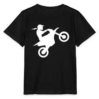 Biker Girl Motocross Motorcyclist Biker Bike - Stanley/Stella MINI CREATOR Kids’ T-Shirt - black - Front - Mikhail (115cm)