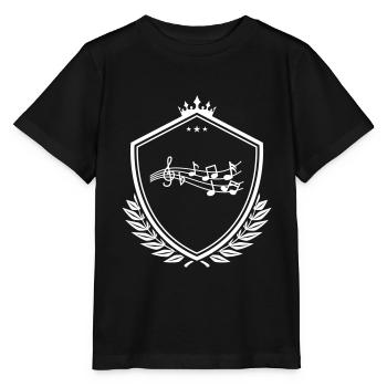 Musiknoten Wappen - Stanley/Stella Kinder T-Shirt MINI CREATOR  - Schwarz - Vorne - Mikhail (115cm)