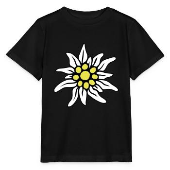 EDELWEISS BLÜTE - Stanley/Stella Kinder T-Shirt MINI CREATOR  - Schwarz - Vorne - Mikhail (115cm)