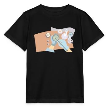 reagenzglas flask tube experiment chemistry chemie - T-shirt bio MINI CREATOR Stanley/Stella Enfant - noir - Devant - Mikhail (115cm)