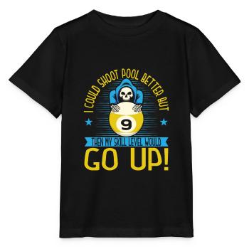 Pool Player Cue Sport Billard - Stanley/Stella Kinder T-Shirt MINI CREATOR  - Schwarz - Vorne - Mikhail (115cm)