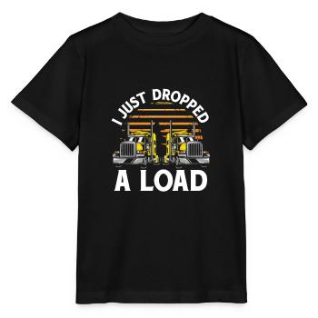 Chauffeur de camionneur Je viens de laisser tomber un chargement - T-shirt bio MINI CREATOR Stanley/Stella Enfant - noir - Devant - Mikhail (115cm)