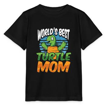 Turtle Mom Turtle Lover - Stanley/Stella MINI CREATOR Kids’ T-Shirt - black - Front - Mikhail (115cm)