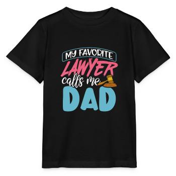My Favorite Lawyer Calls Me Dad Cute Fathers Day - Stanley/Stella MINI CREATOR Kids’ T-Shirt - black - Front - Mikhail (115cm)