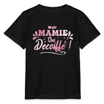 Beste Oma, die sich die Haare bläst, Oma Geschenkidee - Stanley/Stella Kinder T-Shirt MINI CREATOR  - Schwarz - Vorne - Mikhail (115cm)
