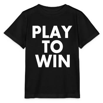 Play to win - Stanley/Stella MINI CREATOR Kids’ T-Shirt - black - Front - Mikhail (115cm)
