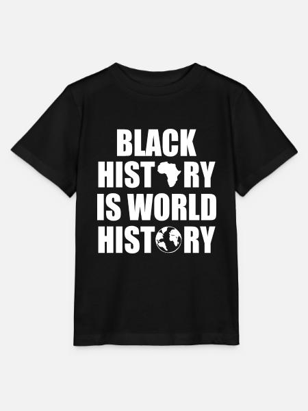 Black history is world history - Stanley/Stella Kinder-T-shirt MINI CREATOR  - zwart