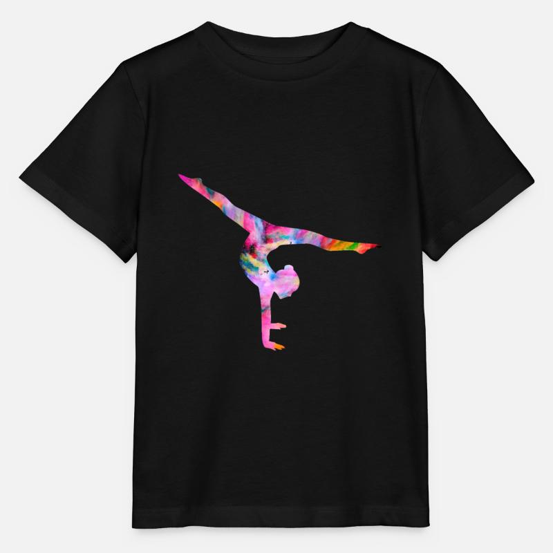 Turnen Handstand bunt - Stanley/Stella Kinder T-Shirt MINI CREATOR  - Schwarz