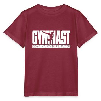 Gymnast Beam Vaul Bars Floor - Stanley/Stella MINI CREATOR Kids’ T-Shirt - burgundy - Front - Kain (125cm)