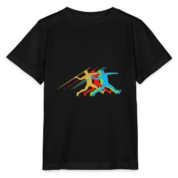 Lancer du javelot d'athlétisme - T-shirt bio MINI CREATOR Stanley/Stella Enfant - noir - Devant - Mikhail (115cm)