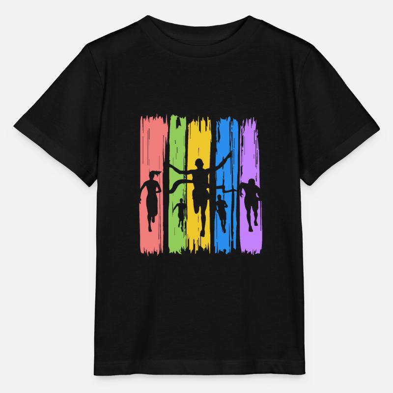 Leichtathletik Sommerspiele Zieleinlauf - Stanley/Stella Kinder T-Shirt MINI CREATOR  - Schwarz