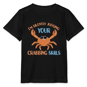Pêche au crabe Crabe Pêcheurs de crabe - T-shirt bio MINI CREATOR Stanley/Stella Enfant - noir - Devant - Mikhail (115cm)