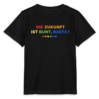Die Zukunft ist bunt, Basta! - Stanley/Stella Kinder T-Shirt MINI CREATOR  - Schwarz - Vorne - Mikhail (115cm)