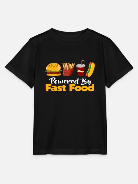 Powered by Fast Food - Stanley/Stella Kinder T-Shirt MINI CREATOR  - Schwarz