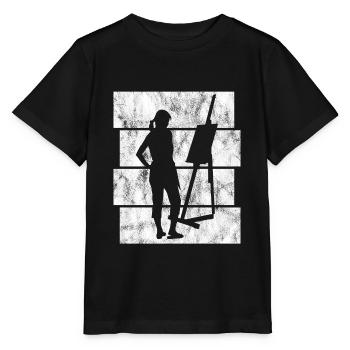 Kunst Malerin Künstlerin Künstler Malerei Retro - Stanley/Stella Kinder T-Shirt MINI CREATOR  - Schwarz - Vorne - Mikhail (115cm)