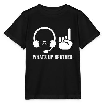 Whats Up Brother - Stanley/Stella MINI CREATOR Kids’ T-Shirt - black - Front - Mikhail (115cm)