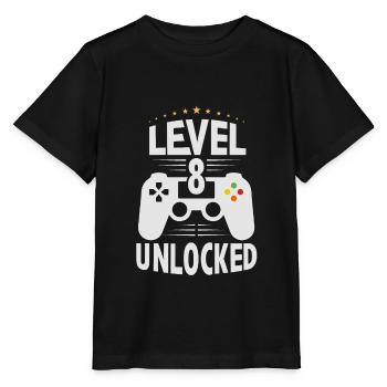 Chemise d’anniversaire 8th, cadeau d’anniversaire de 8 ans - T-shirt bio MINI CREATOR Stanley/Stella Enfant - noir - Devant - Mikhail (115cm)