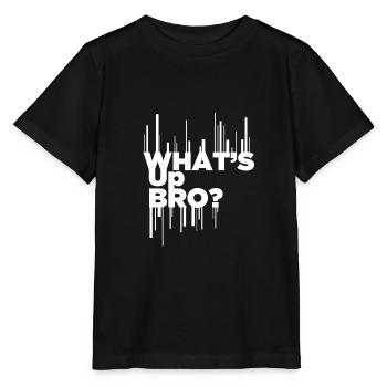 What's brother doing? - Stanley/Stella MINI CREATOR Kids’ T-Shirt - black - Front - Mikhail (115cm)