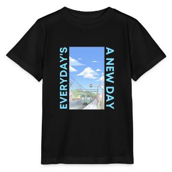 Chaque jour est un nouveau jour - T-shirt bio MINI CREATOR Stanley/Stella Enfant - noir - Devant - Mikhail (115cm)