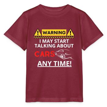 Warning Cars - Stanley/Stella MINI CREATOR Kids’ T-Shirt - burgundy - Front - Kain (125cm)