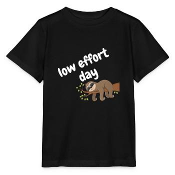 low effort day - Stanley/Stella MINI CREATOR Kids’ T-Shirt - black - Front - Mikhail (115cm)