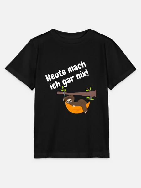 heute mach ich gar nix - Stanley/Stella Kinder T-Shirt MINI CREATOR - Schwarz