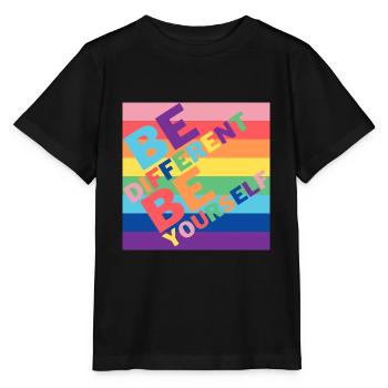 Être différent - T-shirt bio MINI CREATOR Stanley/Stella Enfant - noir - Devant - Mikhail (115cm)