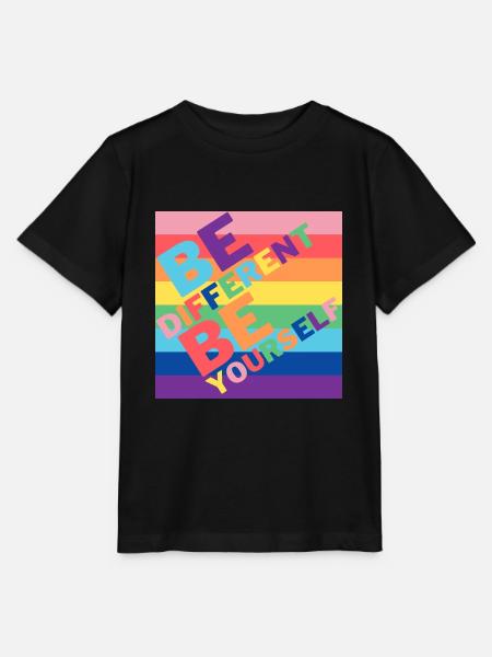 Be different - Stanley/Stella Kinder T-Shirt MINI CREATOR  - Schwarz