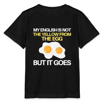 mon anglais n’est pas le jaune de l’œuf - T-shirt bio MINI CREATOR Stanley/Stella Enfant - noir - Devant - Mikhail (115cm)