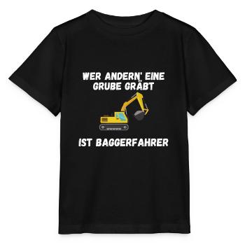 Baggerfahrer - Stanley/Stella Kinder T-Shirt MINI CREATOR  - Schwarz - Vorne - Mikhail (115cm)