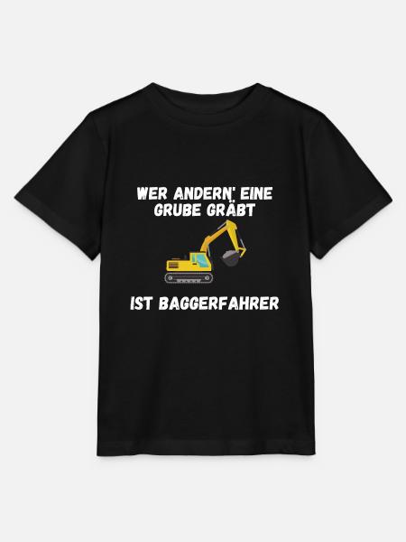 Baggerfahrer - Stanley/Stella Kinder T-Shirt MINI CREATOR  - Schwarz