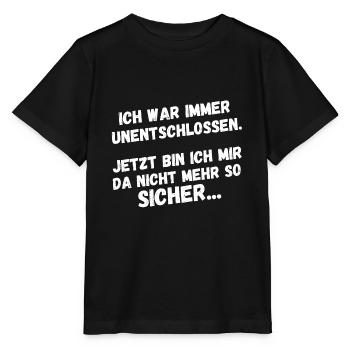 Unentschlossen - Stanley/Stella Kinder T-Shirt MINI CREATOR  - Schwarz - Vorne - Mikhail (115cm)
