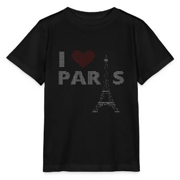 J’adore Paris ASCII - T-shirt bio MINI CREATOR Stanley/Stella Enfant - noir - Devant - Mikhail (115cm)