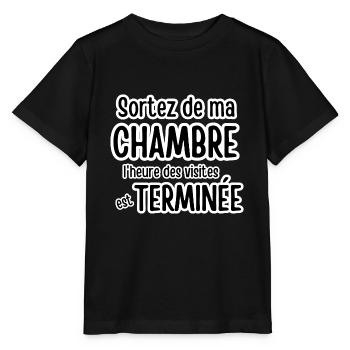 sortez de ma chambre - T-shirt bio MINI CREATOR Stanley/Stella Enfant - noir - Devant - Mikhail (115cm)