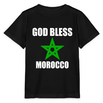 God bless morocco - Stanley/Stella MINI CREATOR Kids’ T-Shirt - black - Front - Mikhail (115cm)