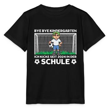 School Child 2024 Football Kindergarten School Enrolment - Stanley/Stella MINI CREATOR Kids’ T-Shirt - black - Front - Mikhail (115cm)