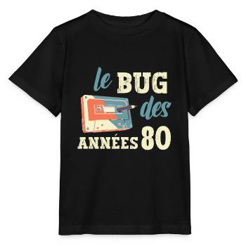 le bug des années 80 - T-shirt bio MINI CREATOR Stanley/Stella Enfant - noir - Devant - Mikhail (115cm)